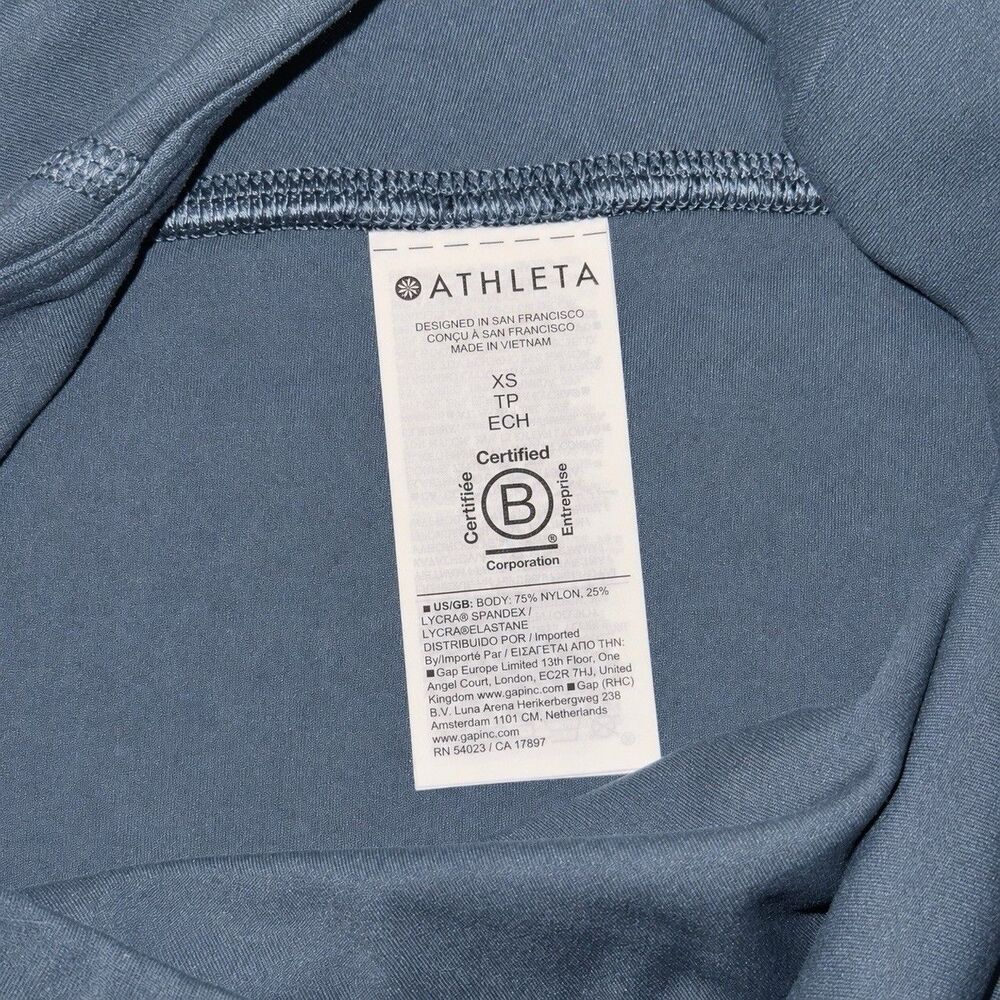 Athleta Elation Split Slim Flare Pants Womens XS Blue Gray Yoga Leggings - Picture 6 of 7